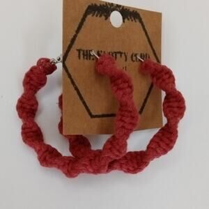 Macrame hoop earrings
